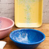 Petit saladier en acier émaillé artisanale LORI coloris bleu électrique — Maison Levantine