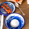 Petit saladier en acier émaillé artisanale ROMY avec burrata — Maison Levantine