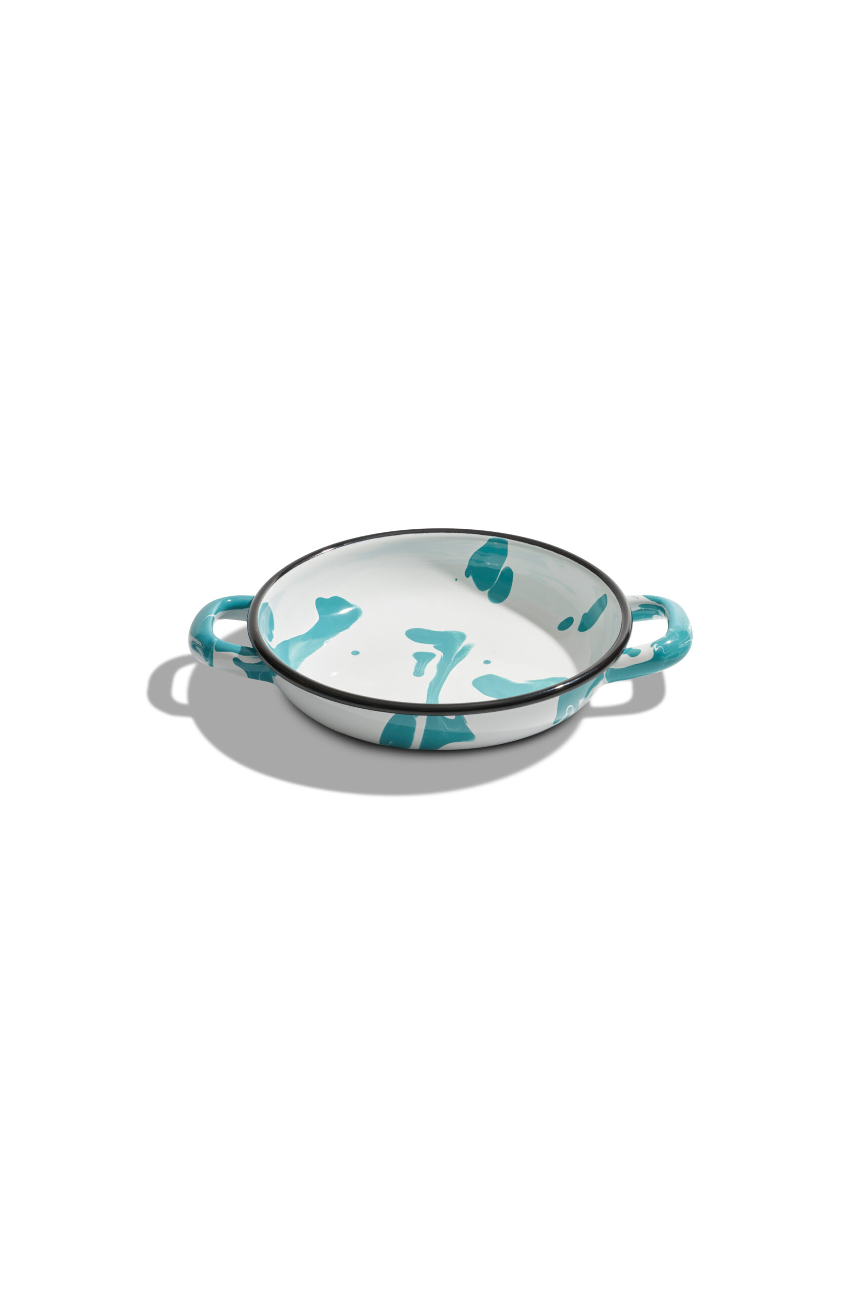 Poêlon en acier émaillé artisanale GINA coloris turquoise — Maison Levantine