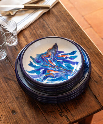 Alternative view of Service d’assiettes émaillées artisanale ROMY – Set pour 6