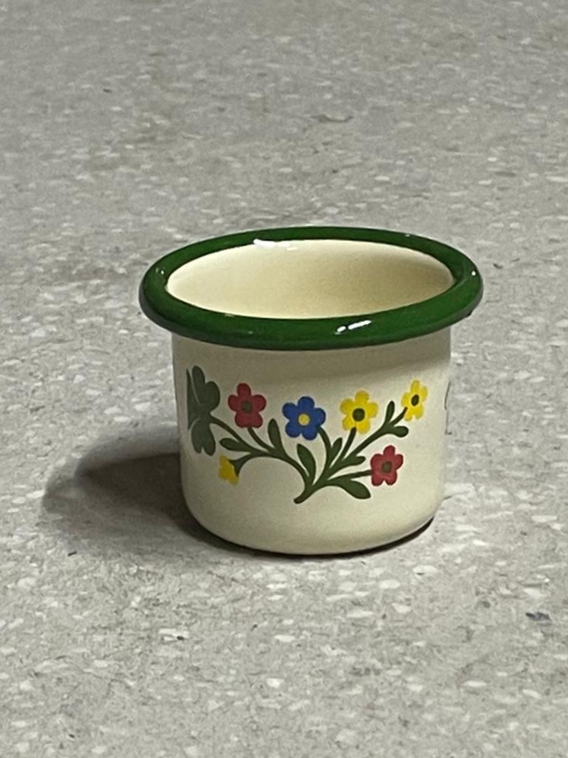 Tasse à espresso en acier émaillé avec décor personnalisé pour restaurant